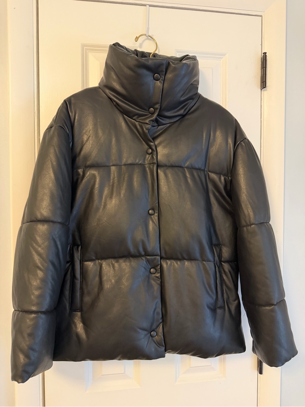 Bagatelle NYC Faux Leather Puffer Jacket